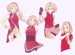 Rule 34 | 10s, 1girl, ;d, age comparison, age progression, antenna hair, bad id, bad twitter id, bangle, bike shorts, blush, boruto: naruto next generations, bracelet, cropped legs, dress, facial mark, forehead mark, gloves, green eyes, hairband, haruno sakura, jewelry, long hair, looking at viewer, mature female, naruto, naruto (series), navel, older woman and teen girl, one eye closed, open mouth, pants, parted bangs, pink hair, risuo, short hair, short sleeves, simple background, sleeveless, sleeveless dress, smile, solo focus, white background, white pants