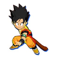 black_hair character_request dragon_ball dragon_ball_fusions fighting_stance gorilin_(dragon_ball_fusions) kuririn monkey_tail son_goku tail