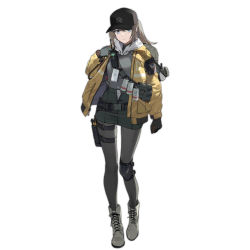 Rule 34 | 1girl, alternate costume, armband, baseball cap, belt, costume, dier (girls&#039; frontline), duoyuanjun, explosive, genderswap, genderswap (mtf), girls&#039; frontline, grenade, hat, holster, holstered, jacket, knee pads, looking at viewer, solo, tactical clothes, tom clancy&#039;s the division, walkie-talkie, watch, wristwatch, yellow jacket