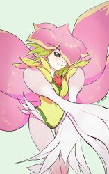 Rule 34 | absurdres, digimon, digimon (creature), fairy, flower, highres, lilamon, monster girl, petals, plant girl, simple background, white background