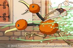 Rule 34 | 2015, creatures (company), doduo, downscaled, game freak, gen 1 pokemon, md5 mismatch, nintendo, official art, pokemon, pokemon (creature), pokemon tcg, resized, saitou naoki, trading card, watermark