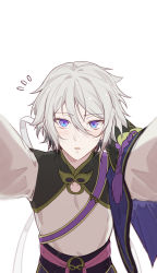 Rule 34 | 1boy, blue eyes, chinese clothes, csyday, fate/grand order, fate (series), grey hair, hair between eyes, highres, looking at viewer, male focus, no mask, pov, prince of lan ling (fate), short hair, solo