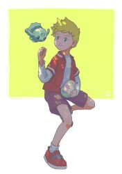 Rule 34 | 1boy, 1other, blonde hair, digimon, digimon (creature), digitama, egg, floating, highres, looking at another, wallace (digimon), zerimon