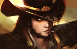 Rule 34 | 1boy, bad id, bad pixiv id, black hair, cigarette, facial hair, glowing, glowing eyes, hat, league of legends, lips, looking at viewer, male focus, nose, smoking, solo, twisted fate, yellow eyes, yy6242
