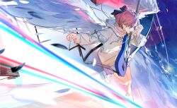 Rule 34 | 1girl, angel wings, bass guitar, blue sky, bow, highres, hood, hoodie, idolmaster, idolmaster shiny colors, ikuta haruki, instrument, jewelry, necklace, open mouth, pink hair, shooting star, skirt, sky, wings, yellow eyes, zhili xingzou
