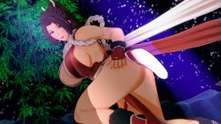 Rule 34 | 1girl, ass, breasts, fatal fury, highres, huge breasts, ponytail, shiranui mai, solo