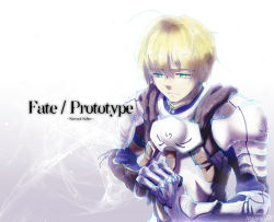 Rule 34 | 1boy, armor, arthur pendragon (fate), bad id, bad pixiv id, blonde hair, character name, copyright name, dated, english text, engrish text, fate/prototype, fate (series), green eyes, limtint, male focus, ranguage, short hair, signature, solo