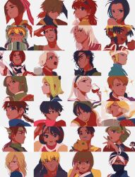 Rule 34 | 4.5j, apple (suikoden), cecile (suikoden), character request, closed mouth, futch (suikoden), gensou suikoden, gensou suikoden ii, gensou suikoden iii, gensou suikoden iv, gensou suikoden v, highres, hugo (suikoden iii), kasumi (suikoden), long hair, looking at viewer, luc (suikoden), mizuki (suikoden), multiple boys, multiple girls, nanami (suikoden), nina (suikoden), open mouth, riou (suikoden), sarah (suikoden iii), scar, scar on face, scar on nose, short hair, sierra mikain, simple background, smile, snowe vingerhut, tir mcdohl, white background