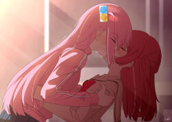 Rule 34 | 2girls, absurdres, blurry, blurry background, blush, bocchi the rock!, bow, breasts, classroom, closed eyes, commentary request, cube hair ornament, eyes visible through hair, gotoh hitori, hair ornament, hands on another&#039;s hips, hands on another&#039;s shoulders, height difference, highres, hug, indoors, kiss, kita ikuyo, light rays, long hair, medium breasts, medium hair, multiple girls, neckerchief, pink hair, pleated skirt, ponytail, red bow, red hair, school uniform, serafuku, side ponytail, sidelocks, signature, skirt, small breasts, steam, strings-lover, sunbeam, sunlight, sweat, sweatdrop, upper body, yuri