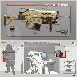 Rule 34 | assault rifle, blueprint (medium), concept art, gun, karanak, rifle, tagme, weapon