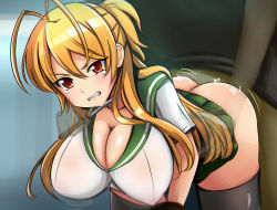 Rule 34 | 1girl, ass, breasts, highres, highschool of the dead, large breasts, miyamoto rei, tears