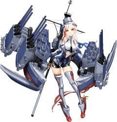 Rule 34 | 1girl, american flag, blonde hair, blue jacket, breasts, collared shirt, crop top, dress shirt, full body, headgear, jacket, kantai collection, large breasts, long hair, massachusetts (kancolle), multicolored clothes, multicolored hair, multicolored jacket, official art, open clothes, open jacket, red eyes, red hair, shirt, short sleeves, shorts, sleeveless, sleeveless shirt, star (symbol), transparent background, white jacket, white shirt, zeco