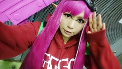Rule 34 | 1girl, asian, chouzuki maryou, lipstick, makeup, nintendo, photo (medium), plump, purple hair, solo, splatoon (series), tagme