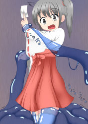 Rule 34 | japanese clothes, letter, miko, ponytail, rethnick, slime, sura shrine maiden, transformation