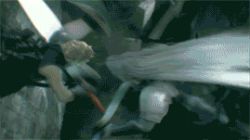 Rule 34 | 00s, 1990s (style), 3d, action, animated, animated gif, battle, blonde hair, cloud strife, final fantasy, final fantasy vii, final fantasy vii advent children, lowres, sephiroth, sword, weapon, white hair