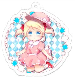 Rule 34 | 1girl, ana (mother), blonde hair, blue eyes, blush, bow, child, dress, hat, mary janes, mother (game), mother 1, nintendo, pink dress, pink hat, red bow, red footwear, ribbon, shoes, short hair, short twintails, twintails, yamamori uniko