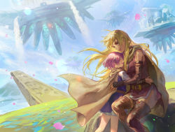 Rule 34 | blonde hair, boots, brown cape, cape, commission, commissioner upload, dark-skinned female, dark skin, dress, elbow gloves, fire emblem, fire emblem: the binding blade, fire emblem heroes, gloves, hug, igrene (fire emblem), long hair, mother and daughter, nintendo, non-web source, picnicic, purple hair, red dress, smile, tearing up, thigh boots, thighhighs, yellow eyes