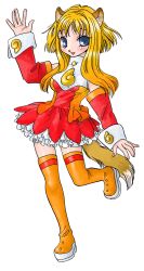 Rule 34 | 1girl, boots, full body, inugamix, mozilla firefox, os-tan, personification, short hair with long locks, solo, thigh boots, thighhighs, transparent background