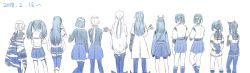 Rule 34 | 2018, 6+girls, akizuki (kancolle), armor, armored boots, arms behind back, arrow (projectile), bodysuit, boots, camouflage, cape, chitose (kancolle), chiyoda (kancolle), corset, dated, feet out of frame, from behind, hachimaki, hair down, hair flaps, hair ornament, hairband, hakama, hakama short skirt, hakama skirt, hatsuzuki (kancolle), headband, headgear, high ponytail, hyuuga (kancolle), ise (kancolle), isuzu (kancolle), japanese clothes, jinbaori, kantai collection, kimono, kneehighs, long hair, long sleeves, low ponytail, miniskirt, monochrome, multiple girls, multiple monochrome, ooyodo (kancolle), pleated skirt, ponytail, remodel (kantai collection), sailor collar, school uniform, sebas murasaki, serafuku, short hair, short sleeves, shorts, shoukaku (kancolle), simple background, skirt, socks, tama (kancolle), tasuki, thighhighs, twintails, undershirt, very long hair, white background, wide sleeves, zuihou (kancolle), zuikaku (kancolle)