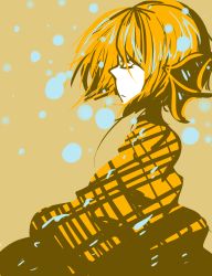 Rule 34 | .flow, 1girl, artist request, expressionless, closed eyes, highres, oreko, profile, solo, yellow theme