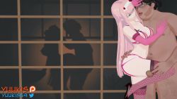 Rule 34 | 1boy, 1girl, 3d, animated, darling in the franxx, doggystyle, fat, fat man, fishnets, hetero, horns, lingerie, long hair, netorare, penis, pink hair, sex, sex from behind, shadow, silhouette, stealth sex, tagme, thighhighs, ugly man, uncensored, underwear, video, yuukis, zero two (darling in the franxx)