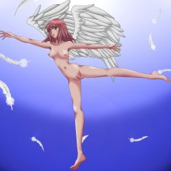 Rule 34 | angel wings, kaleido star, maruze circus, naegino sora, nude, tagme, uncensored, wings
