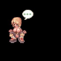 Rule 34 | ahegao, animated, animated gif, bouncing breasts, breasts, female ejaculation, fingering, large breasts, lowres, masturbation, naughty face, nipples, orgasm, pixel art, pussy, ragnarok online, rolling eyes, uncensored