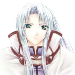 Rule 34 | androgynous, bishounen, gender request, green eyes, knight, long hair, male focus, solo, white hair