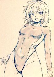 Rule 34 | 1girl, alternate costume, bare legs, bodysuit, breasts, commentary request, covered navel, d-m (dii emu), diving suit, eyelashes, greyscale, kazami yuuka, long sleeves, looking at viewer, monochrome, one-piece swimsuit, open mouth, short hair, small breasts, swimsuit, touhou, wetsuit