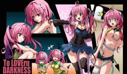Rule 34 | 10s, 3girls, ahoge, alternate breast size, breasts, colorized, demon tail, dress, flat chest, green eyes, hair ornament, highres, lala satalin deviluke, large breasts, long hair, momo velia deviluke, multiple girls, nana asta deviluke, open mouth, pink hair, purple eyes, school uniform, short hair, short twintails, siblings, sisters, tail, thighhighs, to love-ru, to love-ru darkness, toshi (anime coloring), twins, twintails, yabuki kentarou, aged down