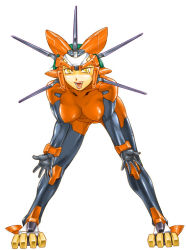 Rule 34 | 1girl, bodysuit, cosplay, fangs, green hair, helmet, liger zero, liger zero schneider, mecha musume, pantyhose, shiny clothes, solo, spandex, tight clothes, yellow eyes, zoids