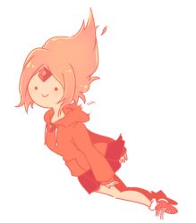 Rule 34 | 1girl, 6 (yuchae), adventure time, blush, cartoon network, fire, flame princess, flying, forehead jewel, long hair, red eyes, skirt, smile, solo