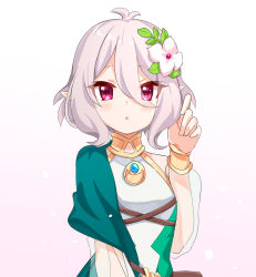 Rule 34 | 1girl, :&lt;, ame., antenna hair, bare shoulders, blush, breasts, detached sleeves, dress, flower, gradient background, hair between eyes, hair flower, hair ornament, hand up, highres, kokkoro (princess connect!), long hair, long sleeves, parted lips, pink background, pointy ears, princess connect!, puffy long sleeves, puffy sleeves, red eyes, see-through, see-through sleeves, silver hair, sleeveless, sleeveless dress, small breasts, solo, triangle mouth, upper body, white background, white dress, white flower