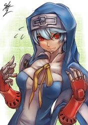 Rule 34 | 1girl, android, aqua hair, arc system works, atlus, blue eyes, breasts, bridget (guilty gear) (cosplay), company connection, cosplay, crossover, guilty gear, habit, highres, labrys (persona), md5 mismatch, megami tensei, nun, persona, persona 4, persona 4: the ultimate in mayonaka arena, red eyes, resized, resolution mismatch, sega, shin megami tensei, solo, source larger, sowel (sk3)