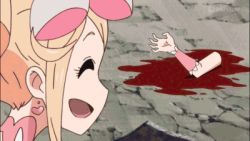 Rule 34 | 10s, 2girls, ^ ^, ^o^, amputee, animated, animated gif, blonde hair, blood, blue eyes, boots, bow, closed eyes, drill hair, earrings, closed eyes, hair bow, harime nui, heart, high heel boots, high heels, jewelry, kill la kill, limbs, long hair, lowres, matoi ryuuko, multiple girls, non-web source, o o, pink bow, profile, rock, screaming, screencap, smile, spoilers, stepped on, stone floor, surprised, upper body