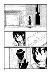 Rule 34 | bag, can, comic, greyscale, hat, monochrome, scarf, silent comic, skirt, smile, sonson (eleven), touhou, usami renko, vending machine, winter clothes