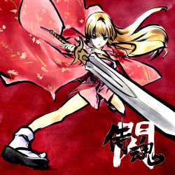 Rule 34 | blonde hair, japanese clothes, long hair, minamino kanata, samurai spirits, snk, solo, suzuhime, sword, tabi, weapon