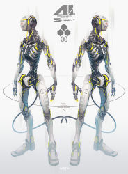 Rule 34 | android, armor, cyborg, energy gun, esuthio, exoskeleton, humanoid robot, mecha, mechanical, mechanical arms, no humans, original, power armor, power suit, robot, science fiction, super robot, weapon