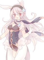 Rule 34 | 1girl, animal ears, bad id, bad twitter id, blush, breasts, corrin (female) (fire emblem), corrin (fire emblem), fake animal ears, fire emblem, fire emblem fates, fire emblem heroes, hairband, leotard, long hair, looking at viewer, medium breasts, nintendo, playboy bunny, pointy ears, rabbit ears, rabbit tail, red eyes, smile, solo, tail, teu (navy), white hair