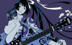 Rule 34 | artist request, breasts, character request, cigarette, guitar, highres, instrument, long hair, tagme, tattoo
