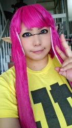 Rule 34 | 1girl, asian, chouzuki maryou, highres, lipstick, makeup, nintendo, photo (medium), plump, purple hair, solo, splatoon (series)
