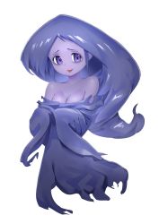 Rule 34 | 1girl, absurdres, breasts, carbon12th, cleavage, commentary, commission, commissioner upload, ghost, highres, huge filesize, long hair, looking at viewer, namco, simple background, smile, solo, splatterhouse, transparent background, white background