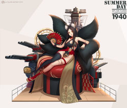 Rule 34 | 1girl, animal ear fluff, animal ears, arm rest, asymmetrical legwear, azur lane, bare shoulders, black hair, black one-piece swimsuit, black socks, borrowed character, breasts, character name, cleavage, cleavage cutout, clothing cutout, commentary, dated, detached collar, folding fan, forehead, fox ears, fox girl, fox tail, full body, geta, groin, hand fan, holding, holding fan, jurrig, kikumon, kitsune, kneehighs, kyuubi, large breasts, leaning to the side, long hair, looking at viewer, multiple tails, musashi (dishwasher1910), nail polish, one-piece swimsuit, original, outstretched arm, print swimsuit, railing, red lips, red nails, red socks, ribbon-trimmed legwear, ribbon trim, rope, sash, single kneehigh, single sock, single thighhigh, sitting, smile, socks, solo, swimsuit, tail, tassel, thigh strap, thighhighs, turret, uneven legwear, watermark, web address, wooden floor, wrist cuffs, yellow eyes