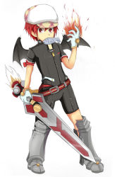 Rule 34 | 1boy, child, elsword, elsword (character), highres, male focus, simple background, solo, standing, tagme, waysin966, white background