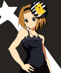 Rule 34 | 00s, 1girl, :o, brown eyes, brown hair, camisole, don&#039;t say &quot;lazy&quot;, dress, flower, frills, hair flower, hair ornament, hairband, headband, k-on!, miracle (miracle1980), short hair, solo, tainaka ritsu, tomboy