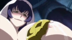 Rule 34 | 1girl, animated, animated gif, aroused, blue hair, blush, breast awe, breast milk, breasts, collarbone, female masturbation, highres, huge breasts, in heat, kaneko hiraku, lactation, large breasts, large nipples, leaking, long hair, masturbation, milk, mind control, nipple stimulation, nipple tweak, nipples, possessed, seikon no qwaser, smile, uno makoto, yamanobe tomo, yellow eyes