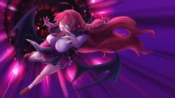 Rule 34 | 1girl, blue eyes, breasts, demon girl, demon wings, high school dxd, long hair, red hair, ria a9, rias gremory, solo, wings