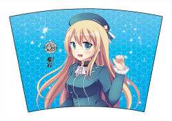 Rule 34 | 10s, 1girl, :d, atago (kancolle), bad id, bad pixiv id, blonde hair, blue eyes, blush, breasts, hat, kantai collection, large breasts, long hair, looking at viewer, military, military uniform, open mouth, smile, solo, sparkle, swami, uniform