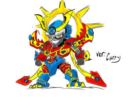 Rule 34 | 00s, 1boy, absurdres, armor, bandai, chibi, digimon, digimon frontier, full armor, full body, highres, male focus, mecha, robot, simple background, solo, susanoomon, white background