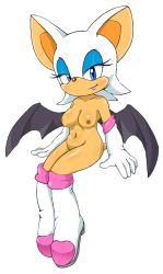 Rule 34 | 1girl, animal ears, bat (animal), bat ears, bat wings, blue eyes, breasts, elbow gloves, furry, gloves, half-closed eyes, jetfrozen, lipstick, looking at viewer, makeup, nipples, rouge the bat, sega, sonic (series), stomach, transparent background, white gloves, white hair, wings
